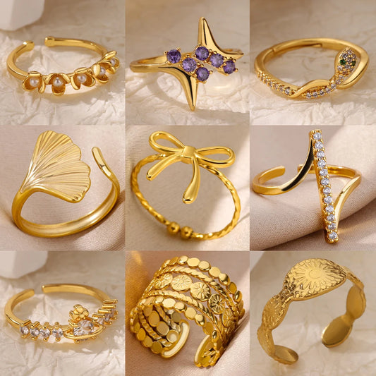 Ring for Women Wedding Anti Fading Jewelry Accessories Gift